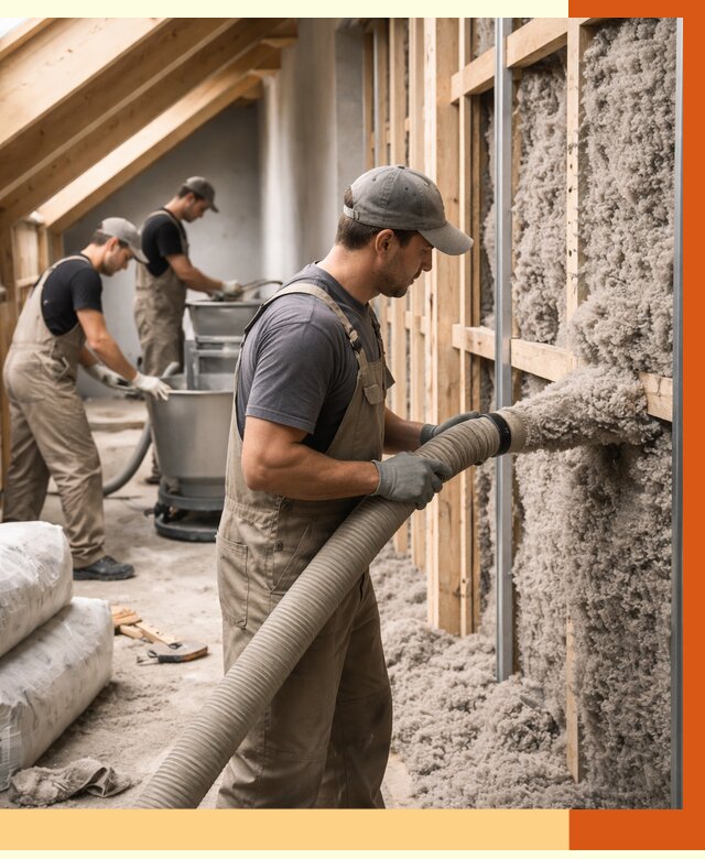 Утепление таунхауса эковатой в Кинешме от 2224 руб./м² — монтаж и задувка | ТепломастерКнш