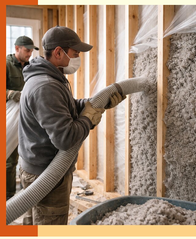 Утепление каркасного дома эковатой в Кинешме — качественно и надолго