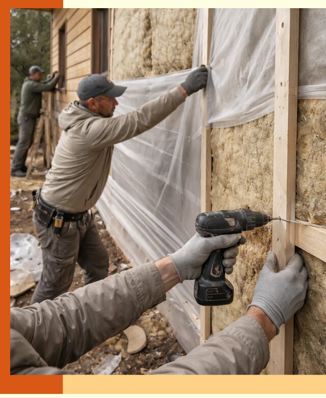 Утепление дома из бруса в Кинешме качественно и долговечно