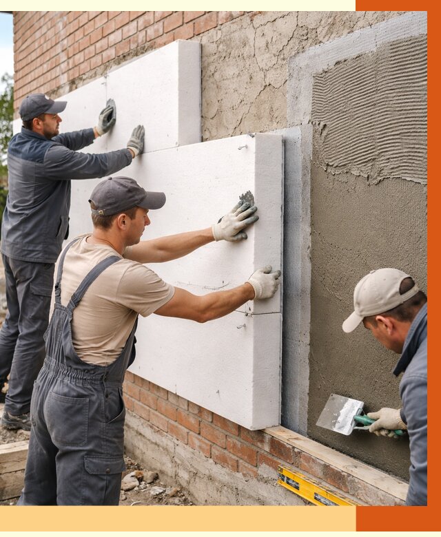 Утепление кирпичного дома в Кинешме от 4245 руб. под ключ | ТепломастерКнш