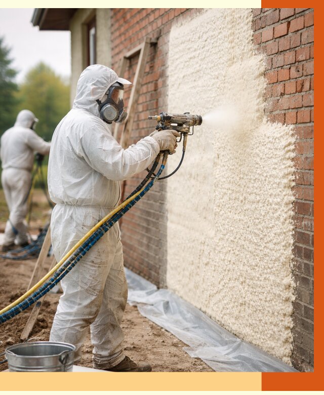 Утепление кирпичного дома ППУ в Кинешме под ключ от 6570 руб. | ТепломастерКнш