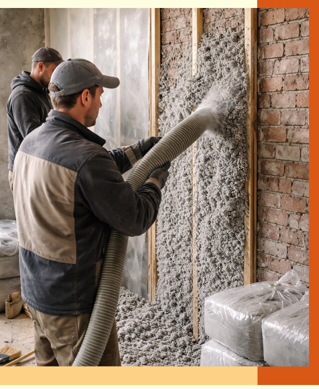 Утепление кирпичного дома эковатой в Кинешме от 2375 руб./м² | ТепломастерКнш