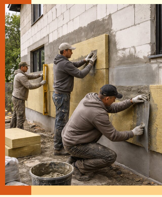 Утепление дома из газобетона в Кинешме качественно и долговечно