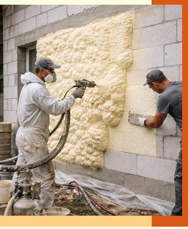 Утепление дома из газобетона ППУ в Кинешме от 4851 руб./м² под ключ | ТепломастерКнш