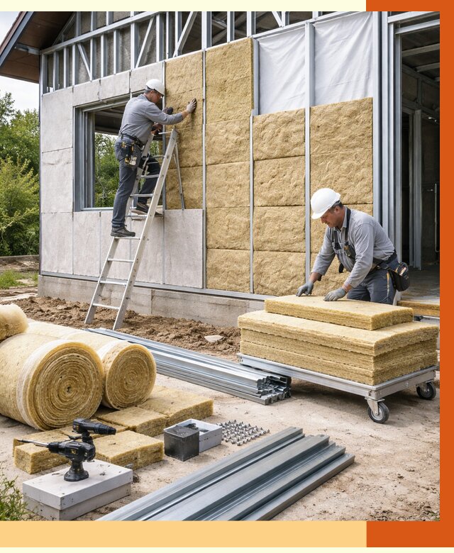 Утепление дома из ЛСТК в Кинешме от 5256 руб./м² — профессионально | ТепломастерКнш