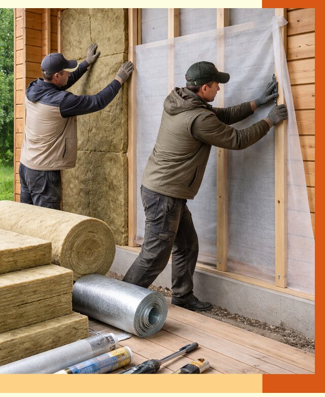 Утепление дома из двойного бруса в Кинешме от 4851 руб./м² — ТепломастерКнш под ключ