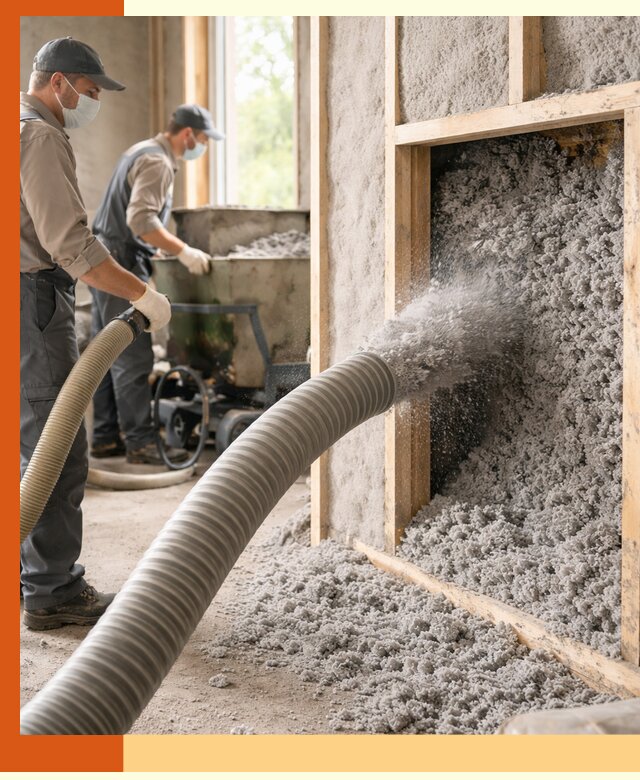 Утепление коттеджа эковатой в Кинешме с гарантией качества