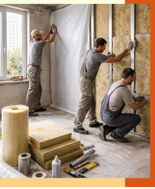 Утепление квартиры в Кинешме от 4548 руб/м2 — утеплить квартиру изнутри и снаружи | ТепломастерКнш