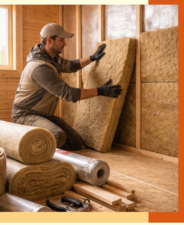 Утепление бани в Кинешме под ключ от 4548 руб./м2 — утеплить потолок, пол и стены | ТепломастерКнш