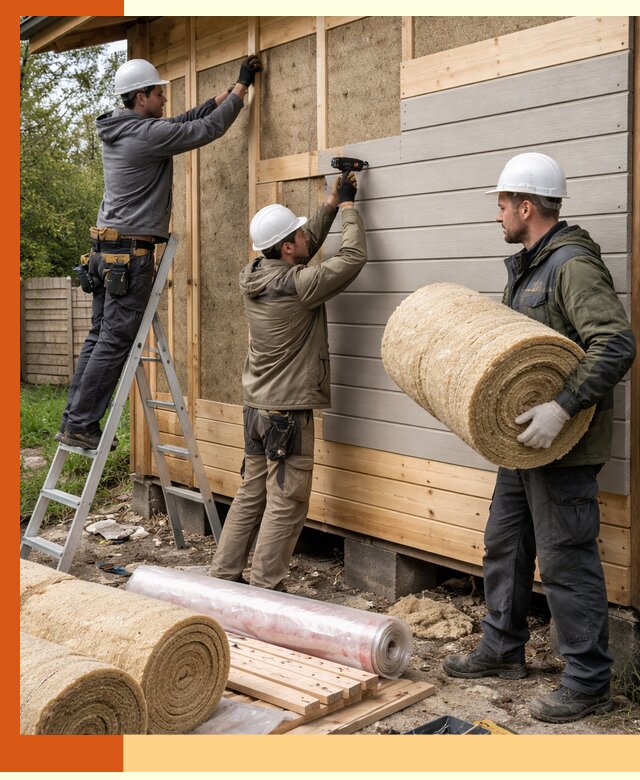 Утепление бани снаружи в Кинешме профессионально и надежно