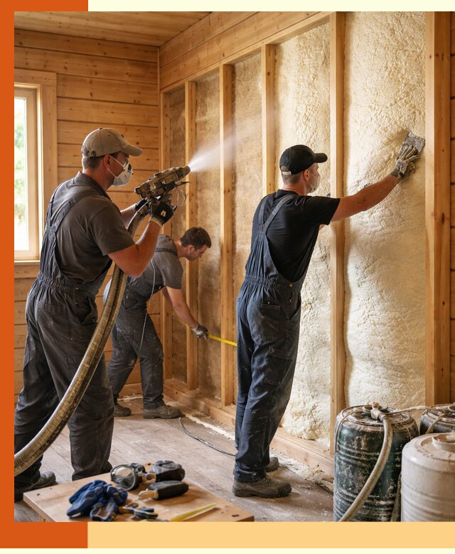 Утепление бани пенополиуретаном (ППУ) в Кинешме