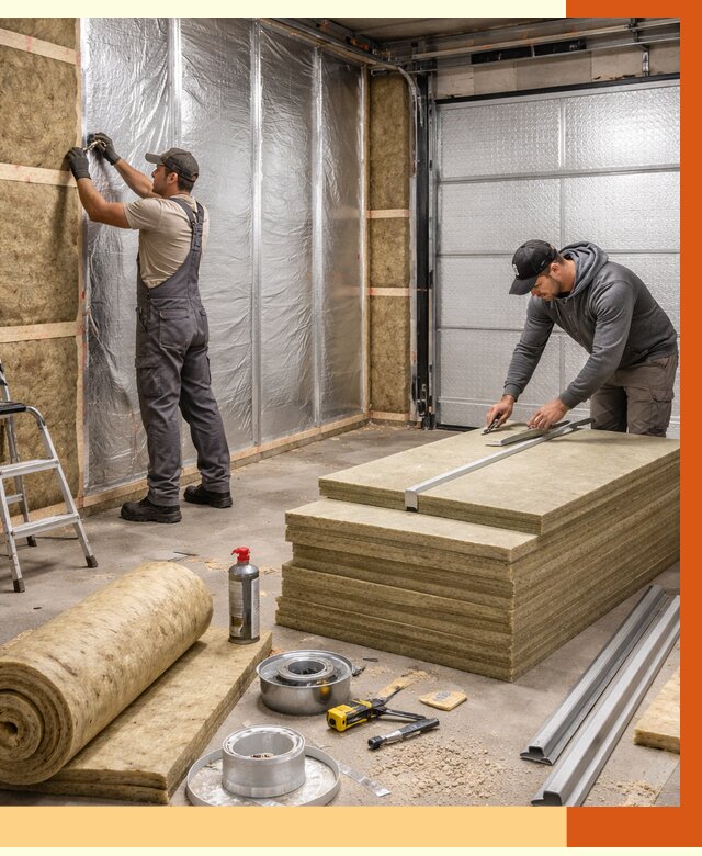 Утепление гаража в Кинешме от 4548 руб/м2 — комплексное утепление ворот и стен | ТепломастерКнш