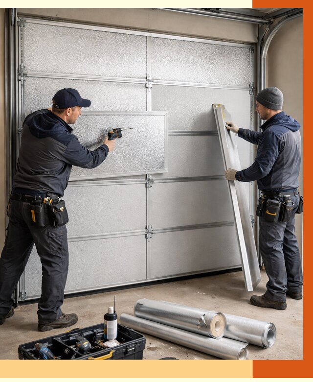 Утепление гаражных ворот в Кинешме от 7934 руб/м2 — надежно и быстро | ТепломастерКнш