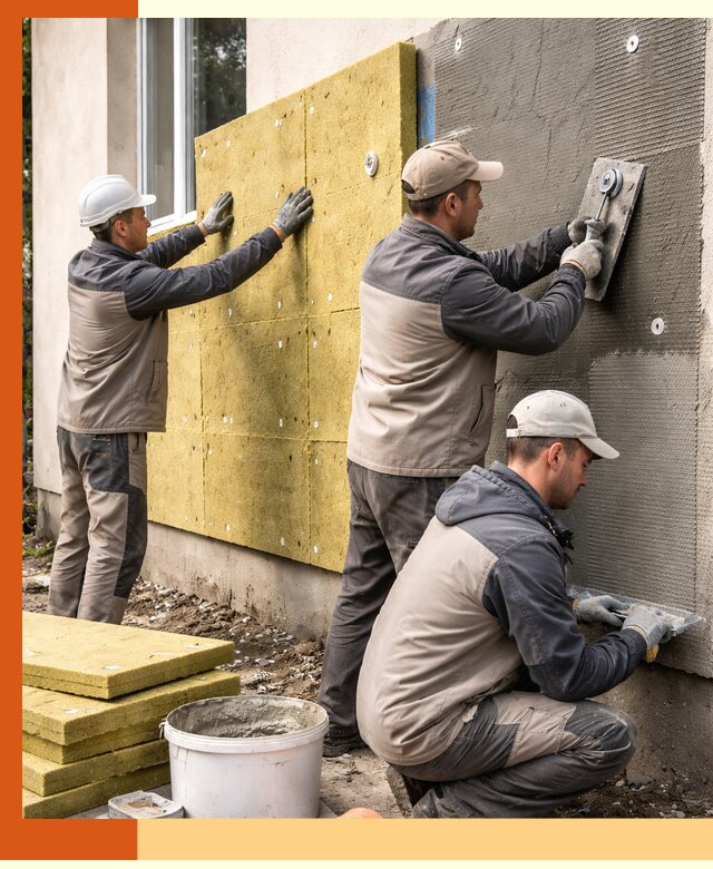 Утепление фасада под штукатурку в Кинешме — энергоэффективная технология