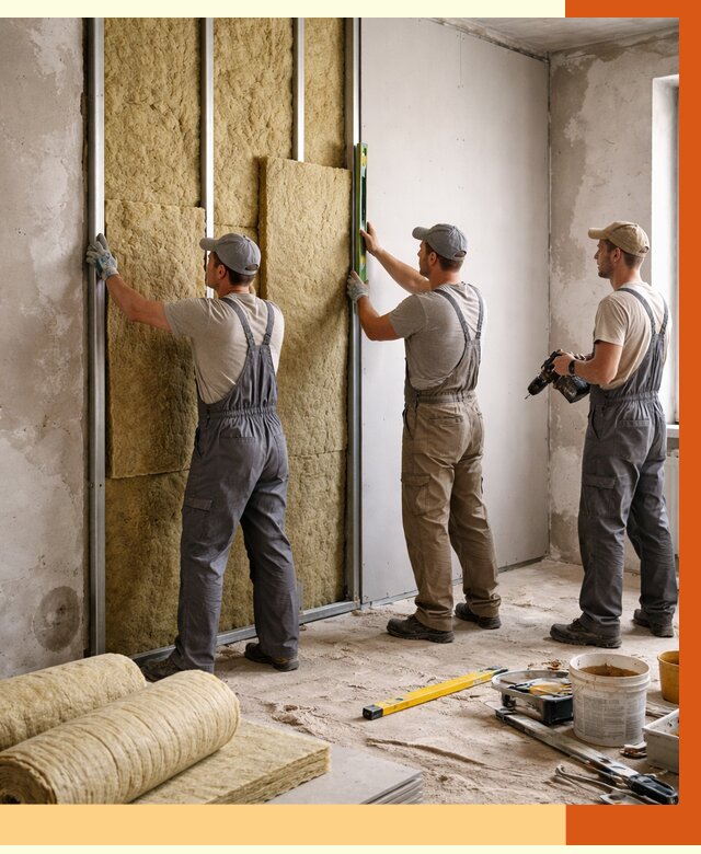 Утепление стен изнутри в Кинешме от 2274 руб/м² под ключ | ТепломастерКнш