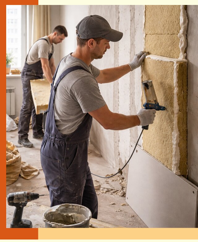 Утепление стен изнутри в Кинешме — качественно и эффективно