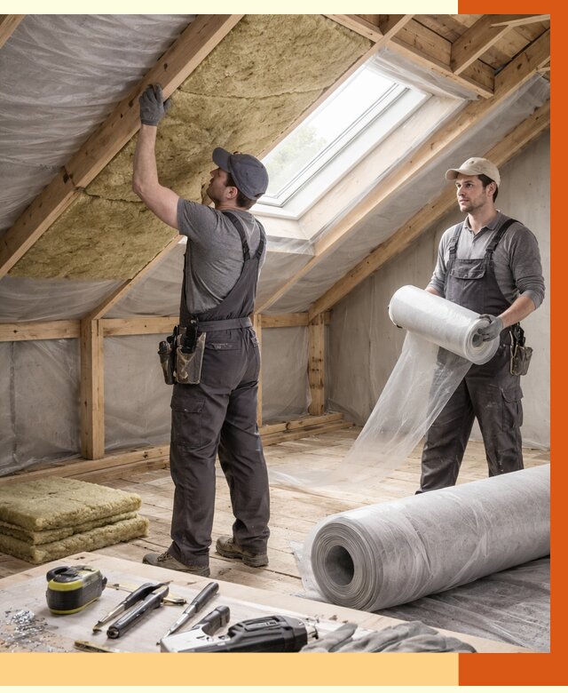 Утепление крыши изнутри мансарды в Кинешме от 4245 руб./м² | ТепломастерКнш