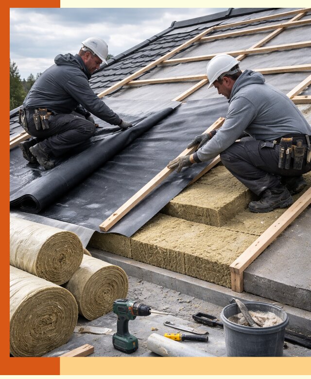 Утепление крыши снаружи в Кинешме: профессиональная теплоизоляция