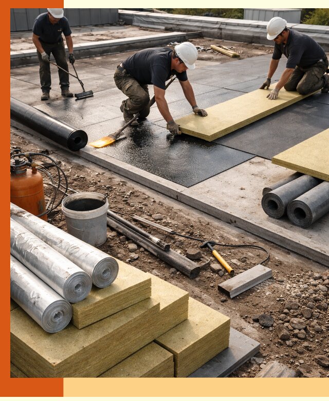 Утепление плоской крыши в Кинешме — надежная теплоизоляция и герметизация