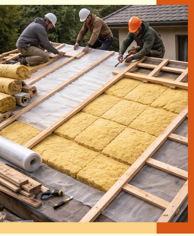 Утепление скатной крыши в Кинешме от 1263 руб./м2 под ключ | ТепломастерКнш