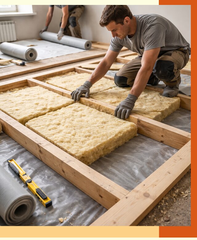 Утепление деревянного пола в Кинешме от 1516 руб./м2 под ключ | ТепломастерКнш