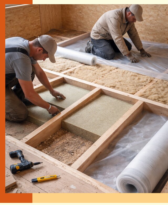 Профессиональное утепление деревянного пола в Кинешме