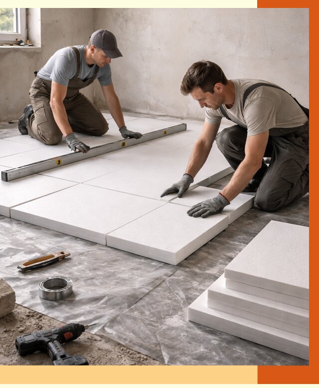 Утепление бетонного пола в Кинешме от 2527 руб/м2 — монтаж и цена | ТепломастерКнш