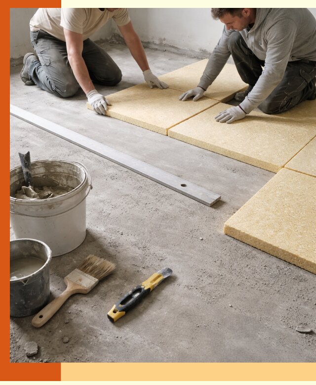 Утепление бетонного пола в Кинешме профессионально и недорого