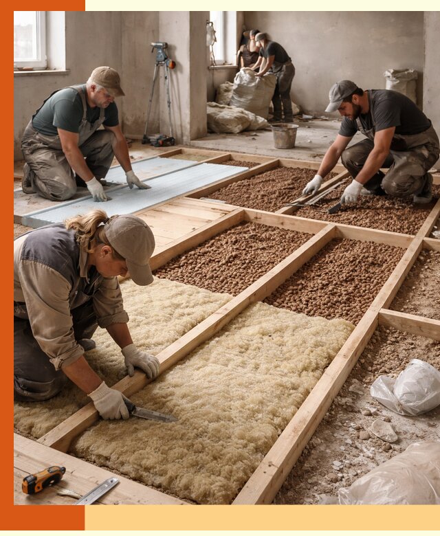 Утепление перекрытий жилых и промышленных зданий в Кинешме