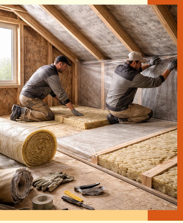 Утепление чердака в Кинешме от 7580 руб/м² — теплоизоляция и комплексное утепление под ключ | ТепломастерКнш