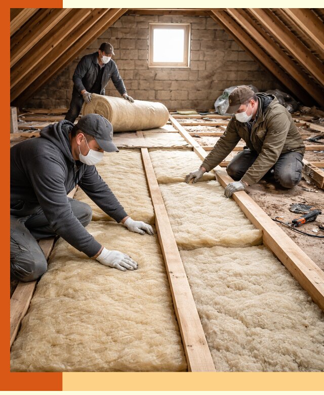 Утепление чердака в Кинешме — профессиональная теплоизоляция кровли
