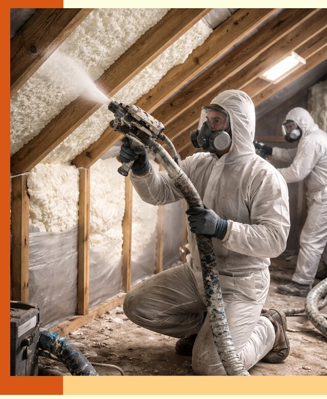 Утепление чердака пенополиуретаном (ППУ) в Кинешме