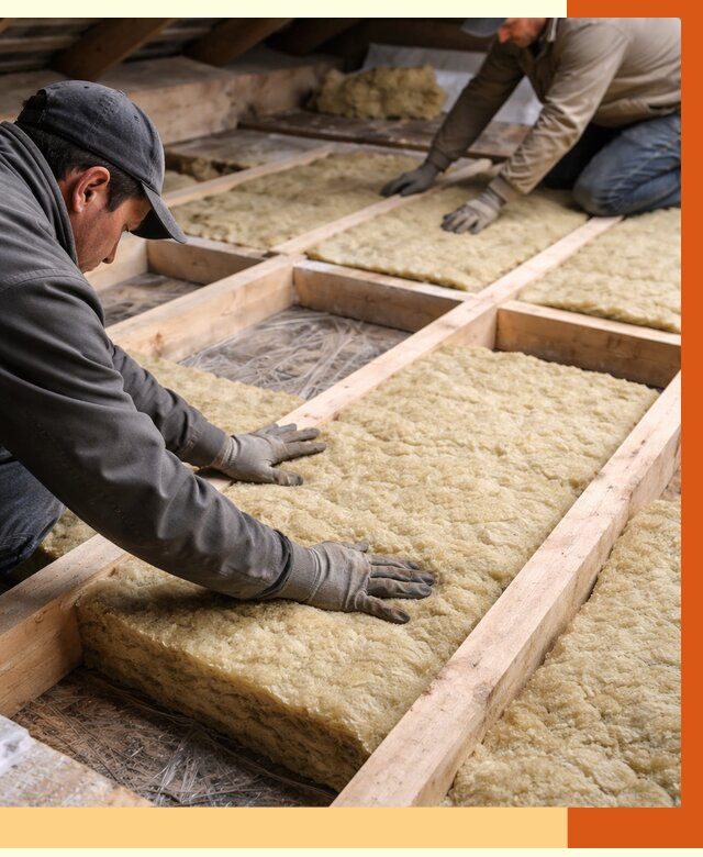 Утепление чердака минватой в Кинешме от 3537 руб/м2 под ключ | ТепломастерКнш