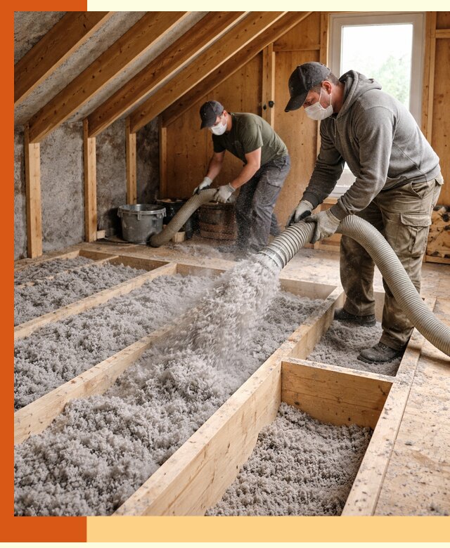 Утепление мансарды эковатой в Кинешме с гарантией качества