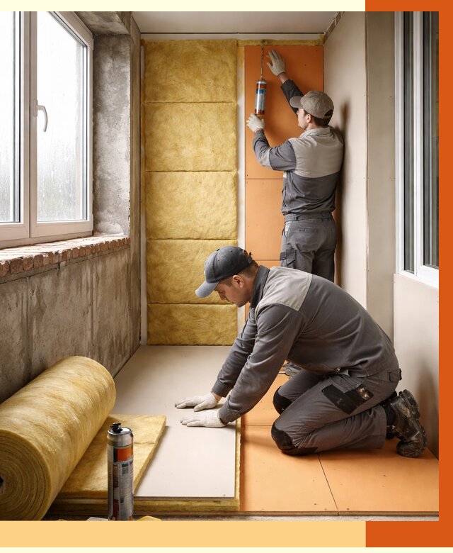 Утепление лоджии под ключ в Кинешме от 6570 руб/м2 — комплексное решение | ТепломастерКнш