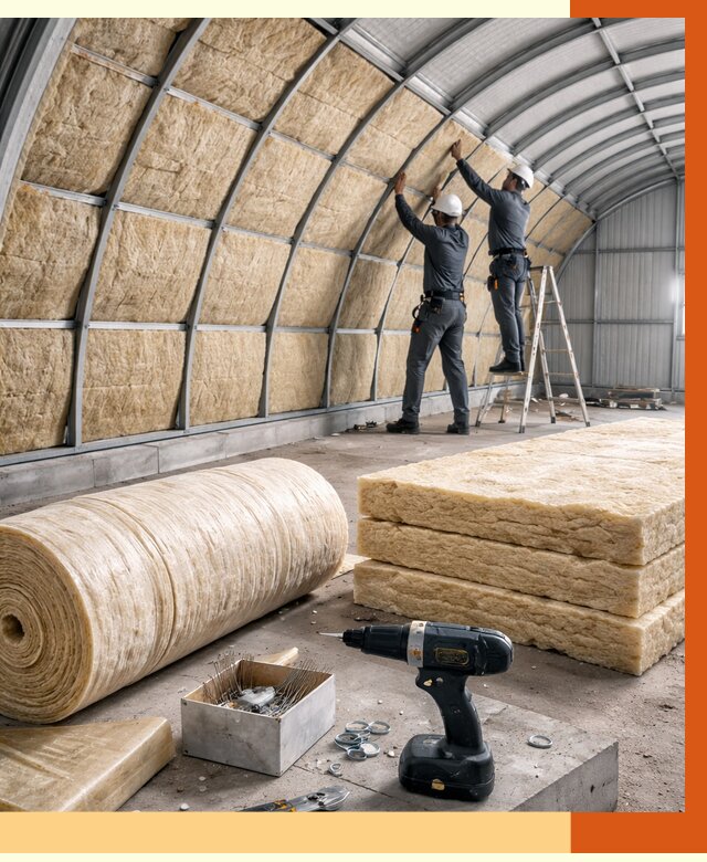 Утепление арочного ангара в Кинешме от 3234 руб./м2 под ключ | ТепломастерКнш