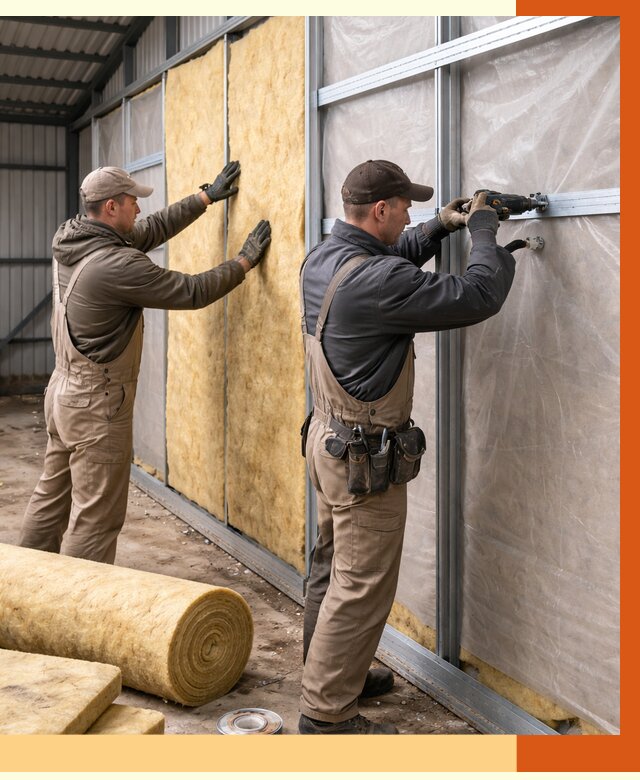 Утепление металлического ангара в Кинешме от 4801 руб/м2 — услуги под ключ | ТепломастерКнш