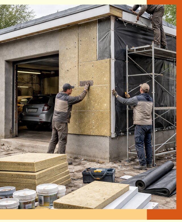 Утепление автосервиса в Кинешме ппу, пеноизоляция, от 14655 руб/м2 — ТепломастерКнш