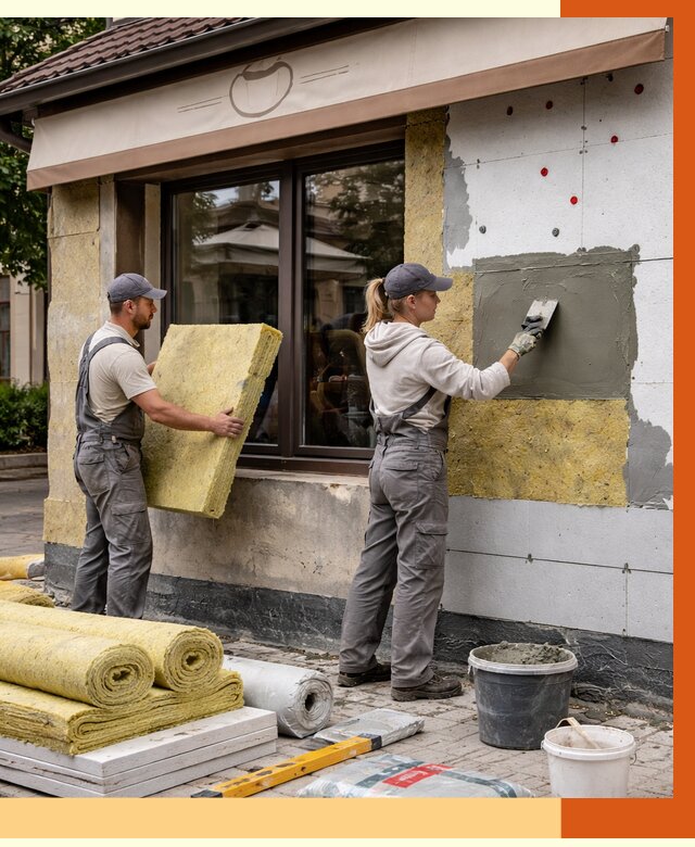 Утепление кафе в Кинешме от 4245 руб/м2 — комплексно под ключ | ТепломастерКнш