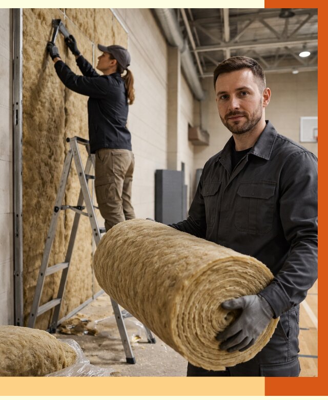 Утепление спортзала в Кинешме от 7580 руб/м2 — комплексное утепление под ключ | ТепломастерКнш