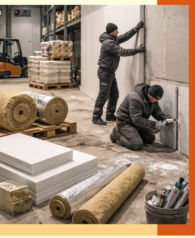 Утепление холодного склада в Кинешме от 8591 руб/м2 — комплексное под ключ | ТепломастерКнш