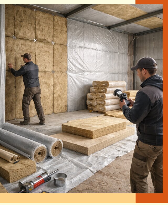 Утепление теплого склада в Кинешме под ключ от 11623 руб/м² | ТепломастерКнш