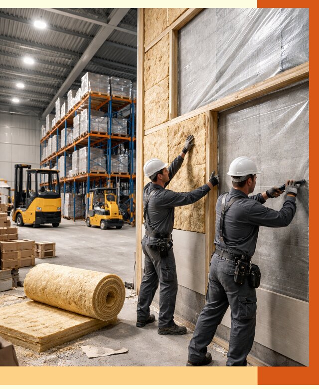 Утепление склада с техникой в Кинешме от 4245 руб./м2 — комплексно под ключ | ТепломастерКнш