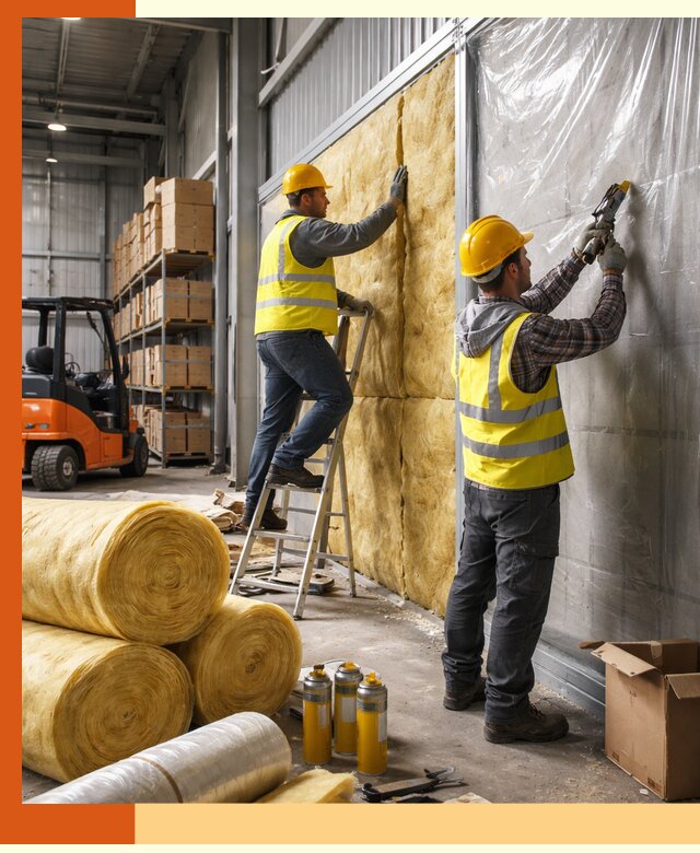 Утепление склада с техникой в Кинешме под ключ