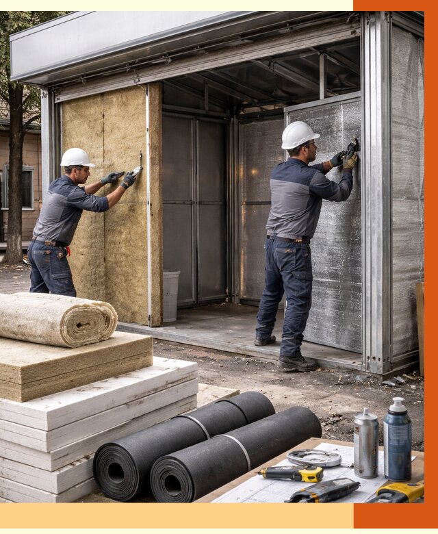 Утепление павильона шаурма в Кинешме под ключ от 1213 руб. за м² | ТепломастерКнш