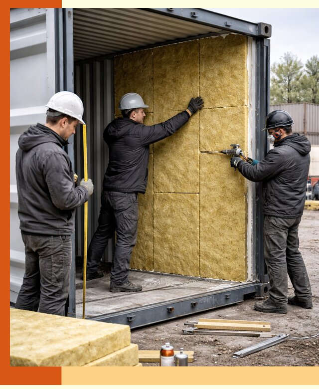 Утепление морского контейнера в Кинешме: надежная теплоизоляция и защита
