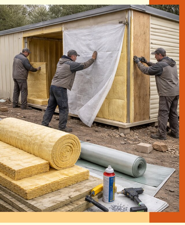 Утепление строительной бытовки в Кинешме от 12634 руб. под ключ | ТепломастерКнш