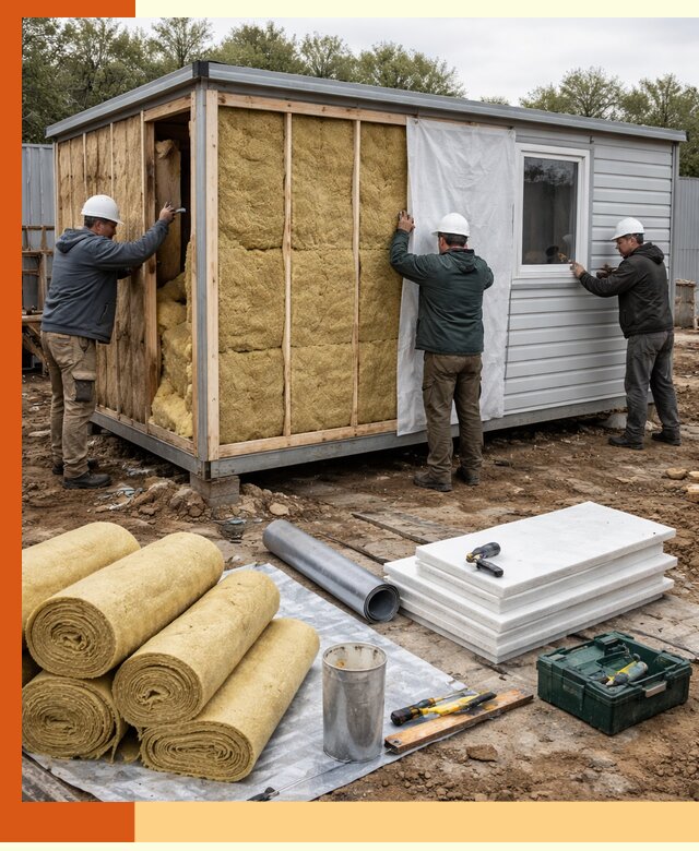 Утепление строительной бытовки под ключ в Кинешме для любых условий