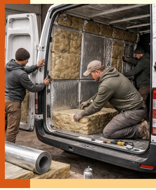 Утепление фургона в Кинешме: профессиональная теплоизоляция и шумоизоляция