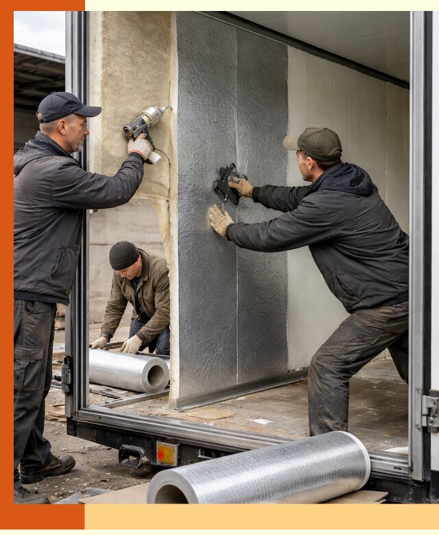 Утепление холодильного кузова в Кинешме — монтаж и теплоизоляция